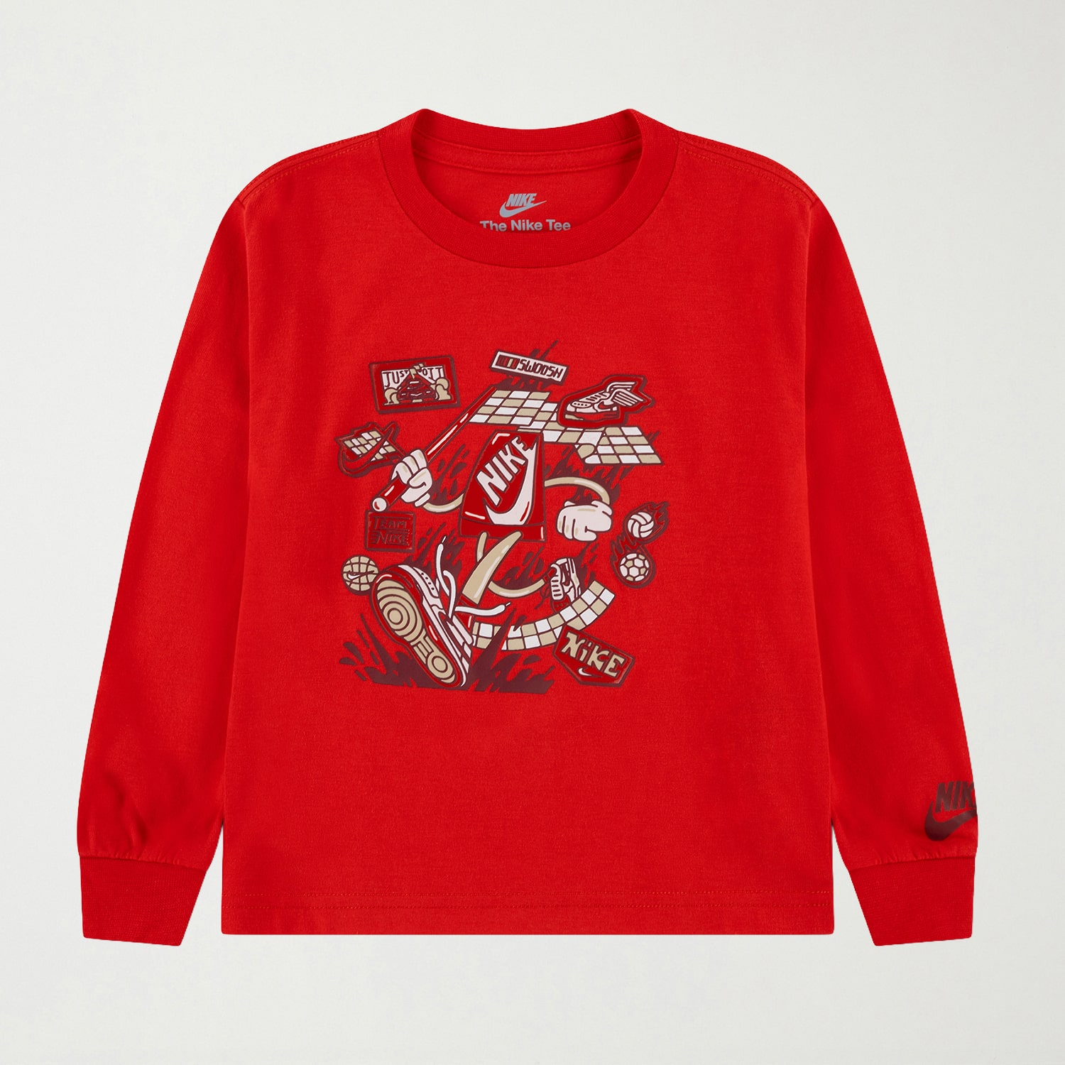 Nike Toddler Boys Crew Neck Long Sleeve Regular Fit Graphic T-Shirt