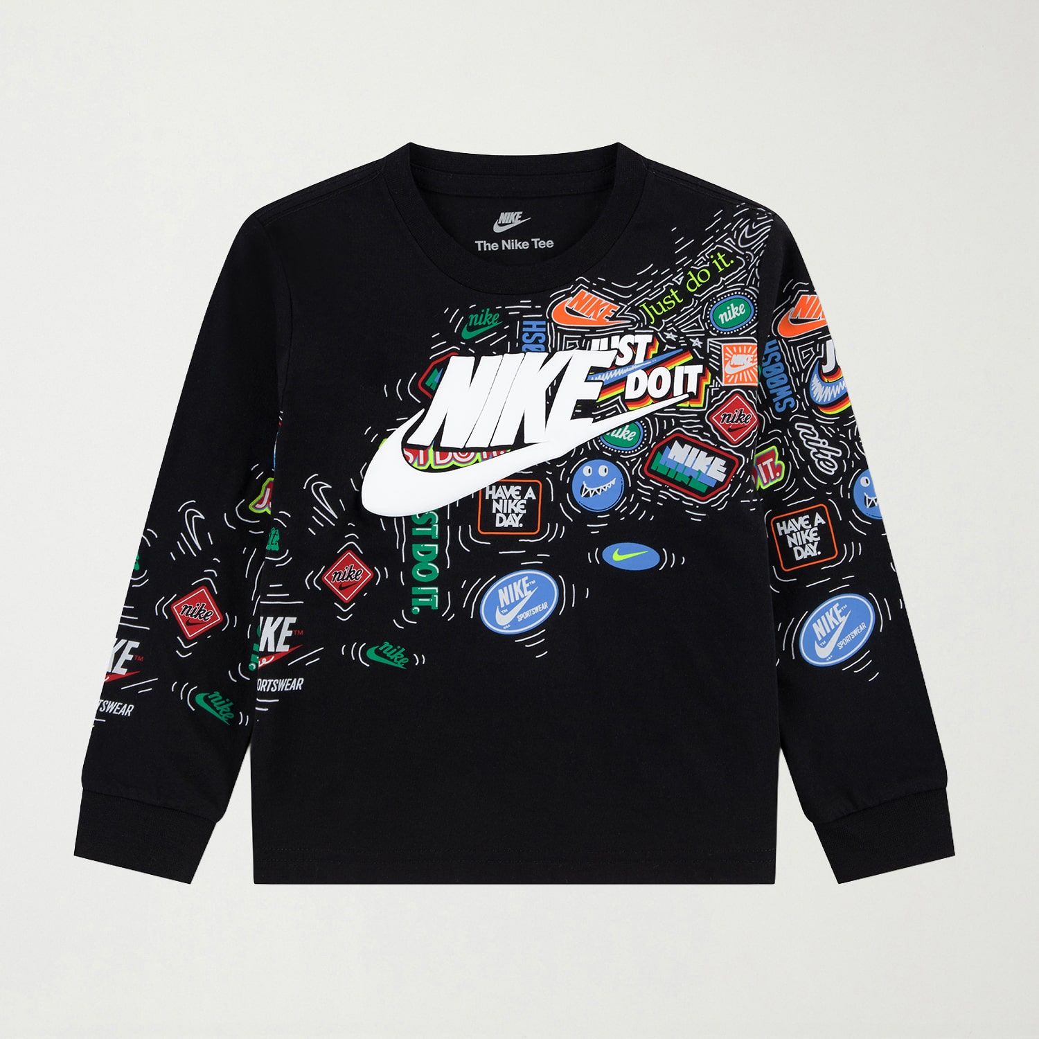 Nike Toddler Boys Crew Neck Long Sleeve Regular Fit Graphic T-Shirt