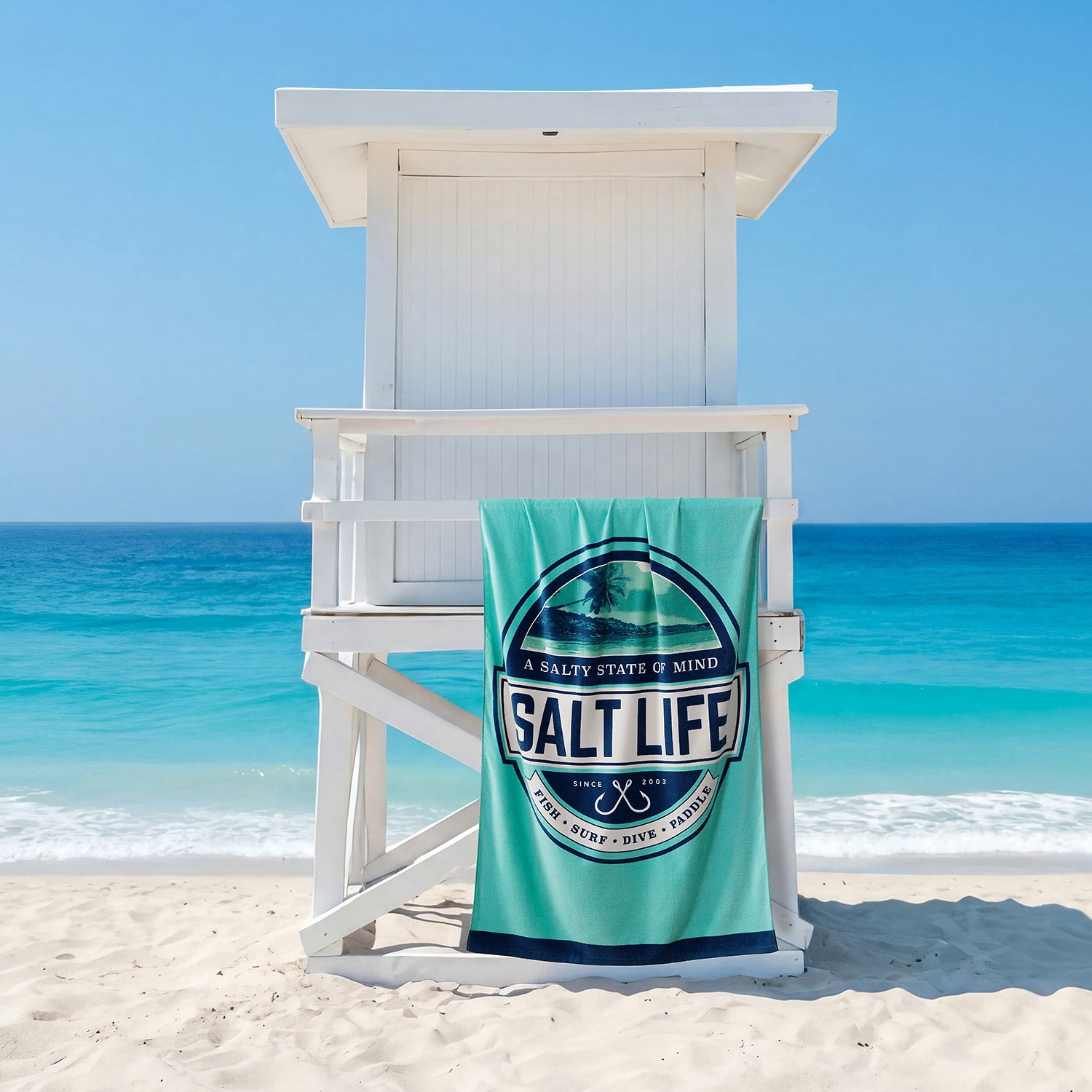 Salt Life Salty State Of Mind Quick Dry Beach Towel