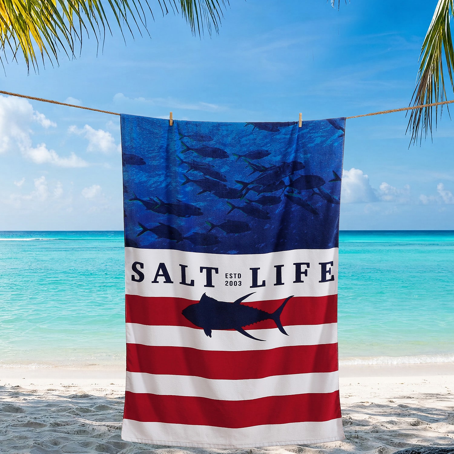Salt Life Respect Quick Dry Beach Towel