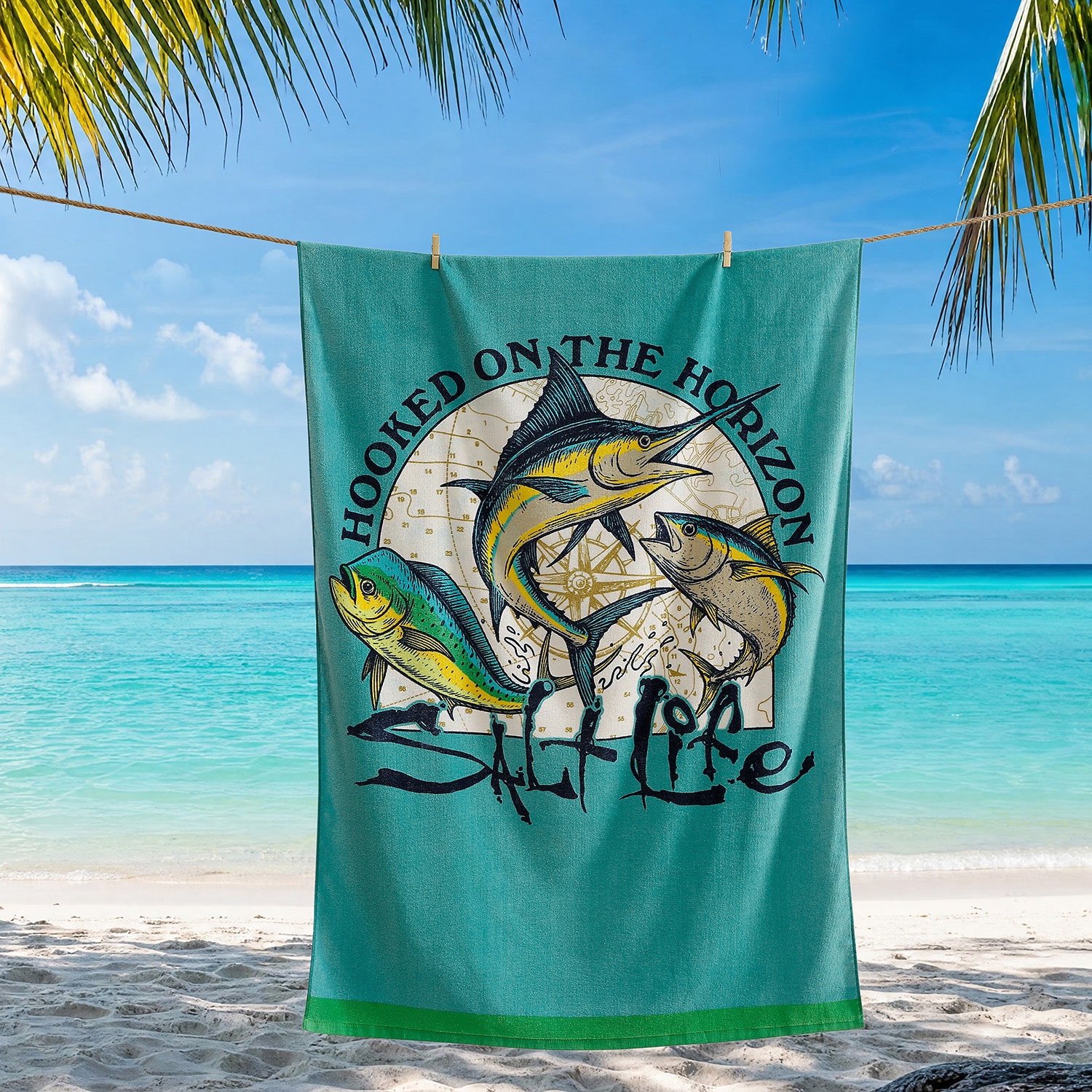 Salt Life Horizon Hunter Quick Dry Beach Towel