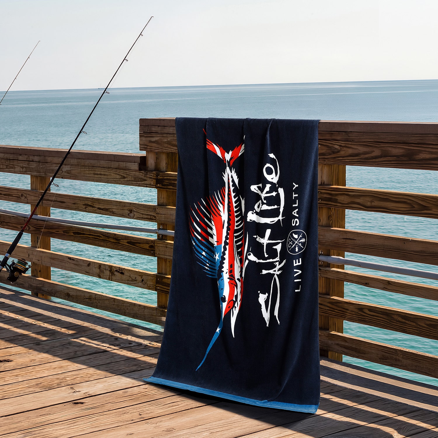 Salt Life American Bones Quick Dry Beach Towel