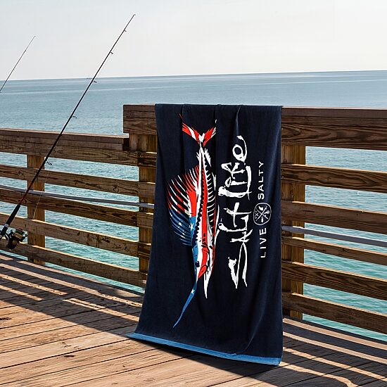 Salt Life American Bones Quick Dry Beach Towel