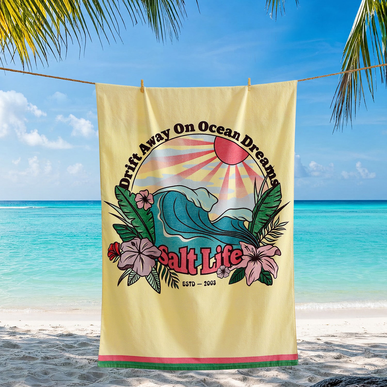 Salt Life Drift Away Quick Dry Beach Towel