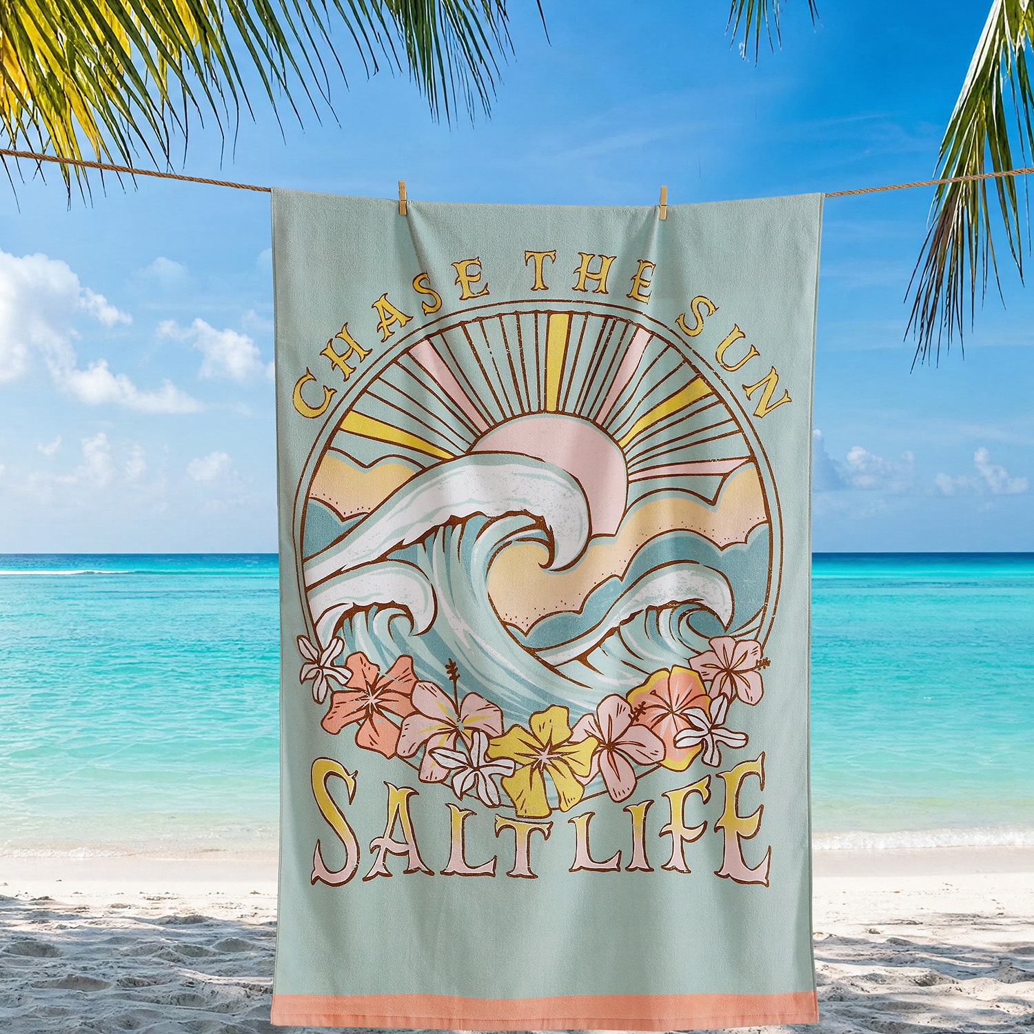 Salt Life Chase The Sun Quick Dry Beach Towel