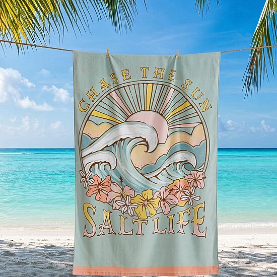 Salt Life Chase The Sun Quick Dry Beach Towel