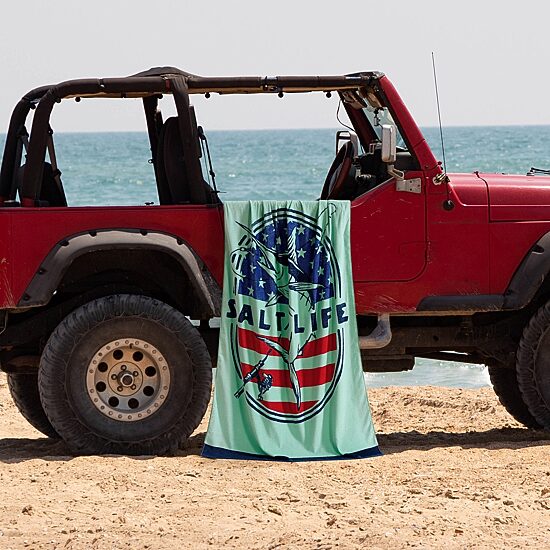 Salt Life Salty N' Proud Quick Dry Beach Towel
