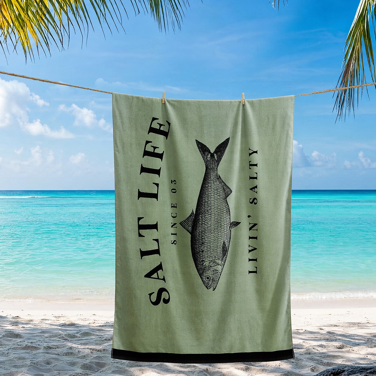 Salt Life Herring Quick Dry Beach Towel