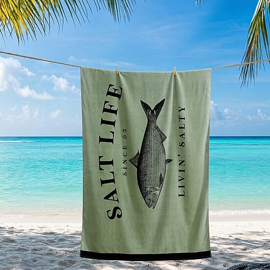 Salt Life Herring Quick Dry Beach Towel