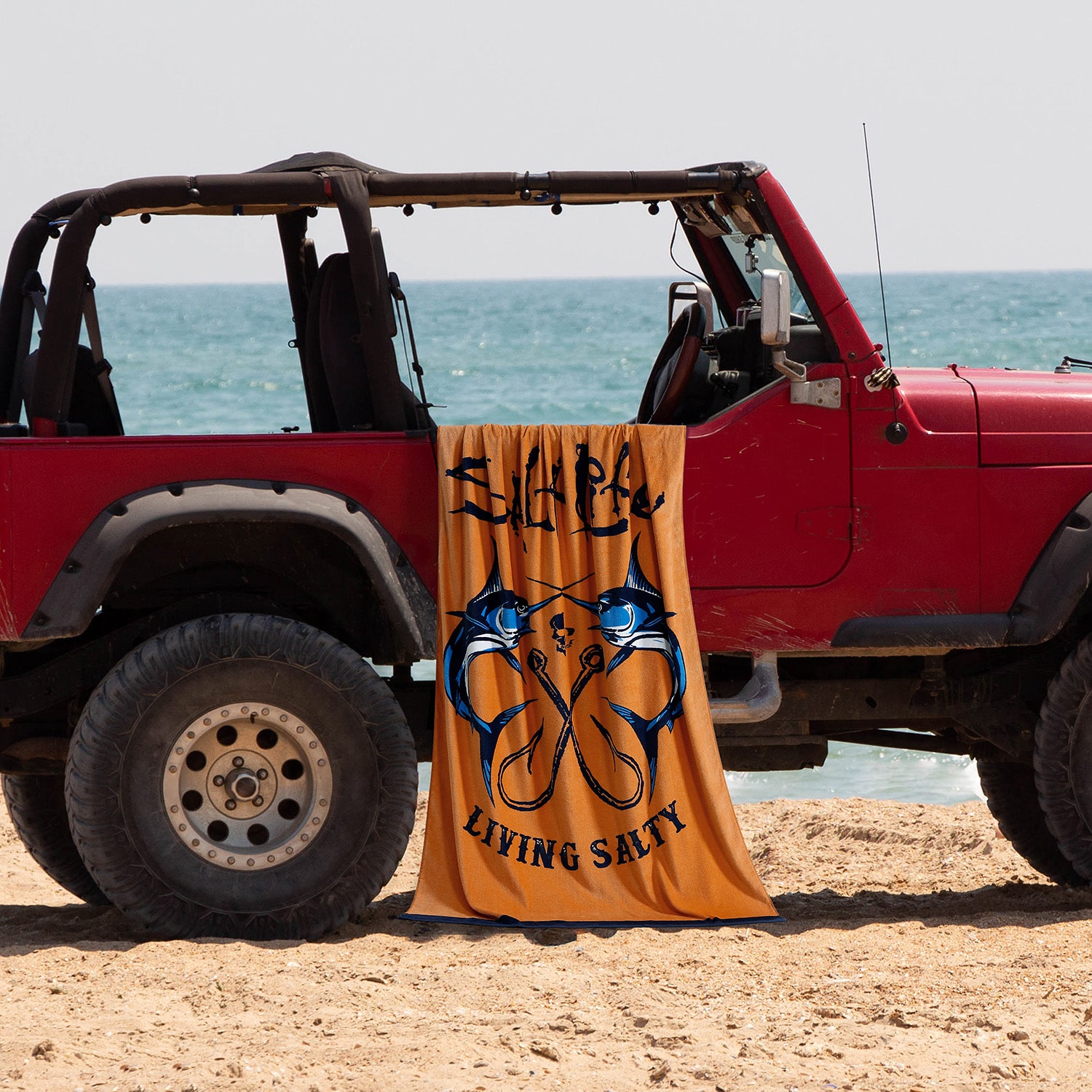 Salt Life Crossed Bills Quick Dry Beach Towel