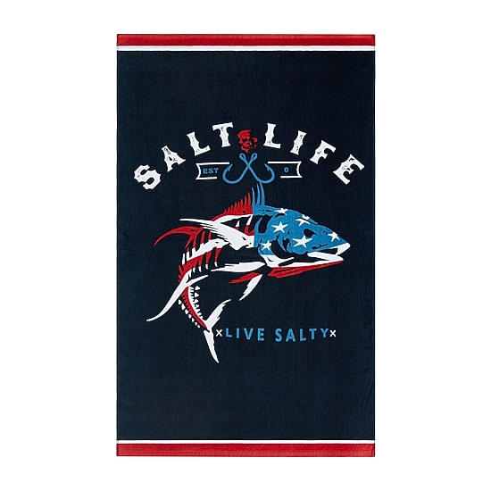 Salt Life American Fish Quick Dry Beach Towel