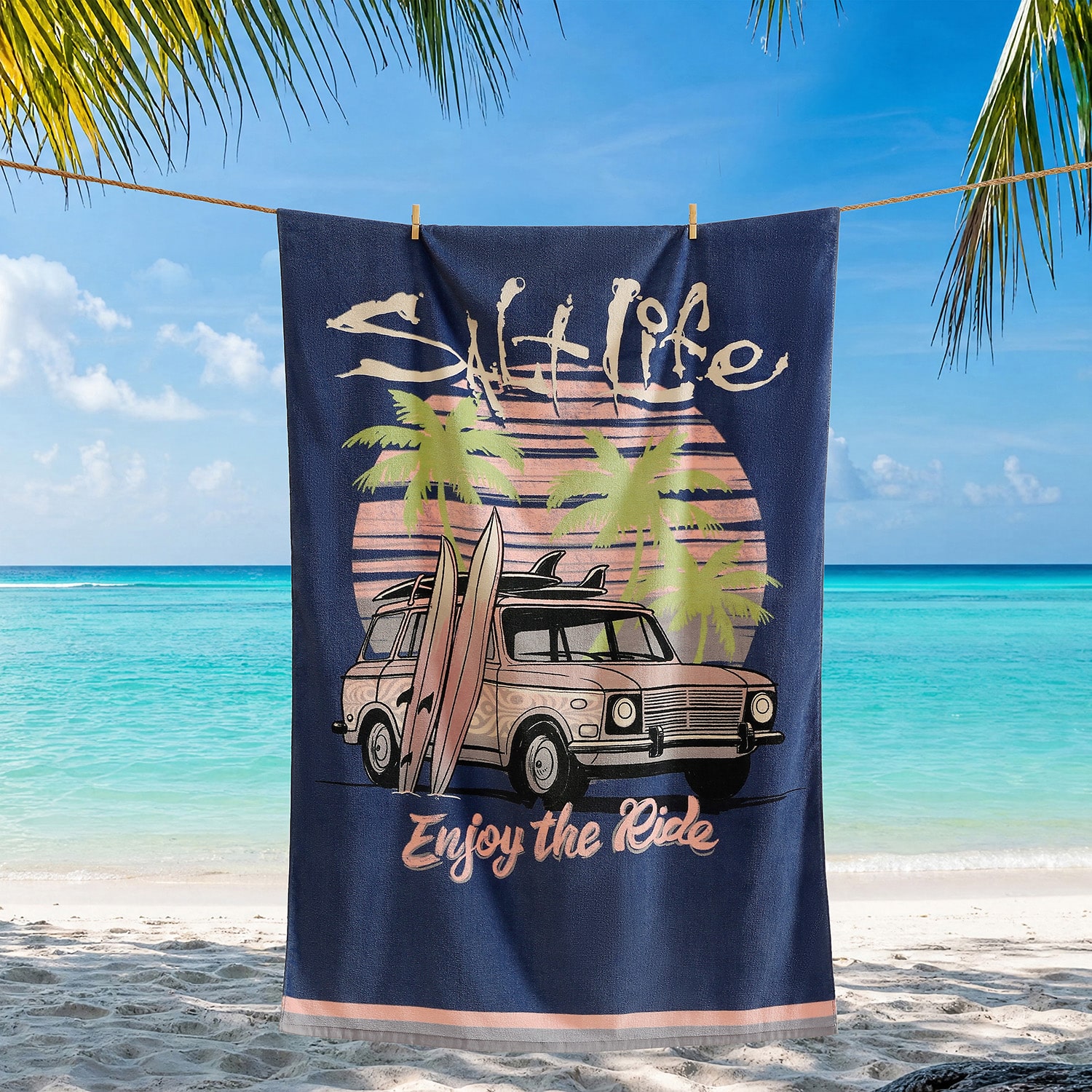 Salt Life Adventure Vibe Quick Dry Beach Towel