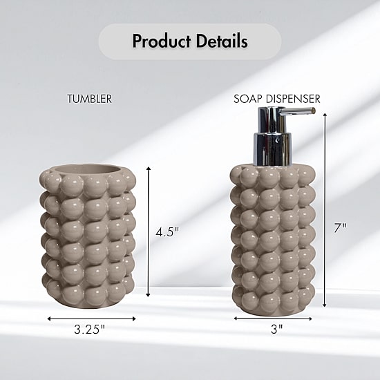Better Trends Nova Collection 2PC Soap Dispenser and Tumbler Set