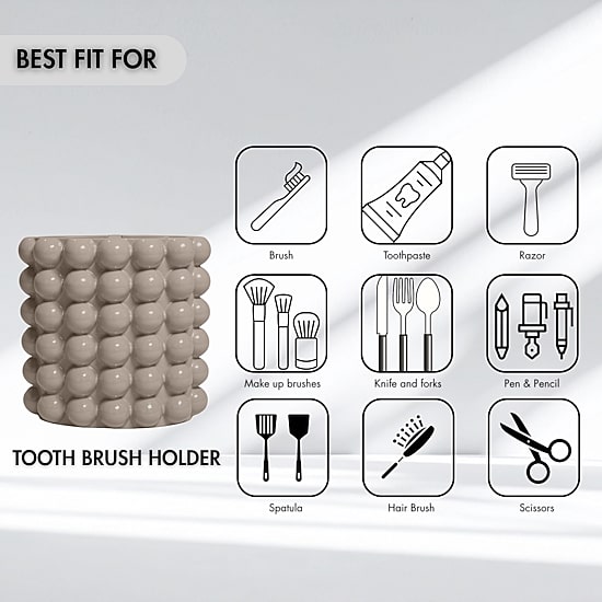 Better Trends Nova Collection 2PC Soap Dispenser and Toothbrush Holder Set