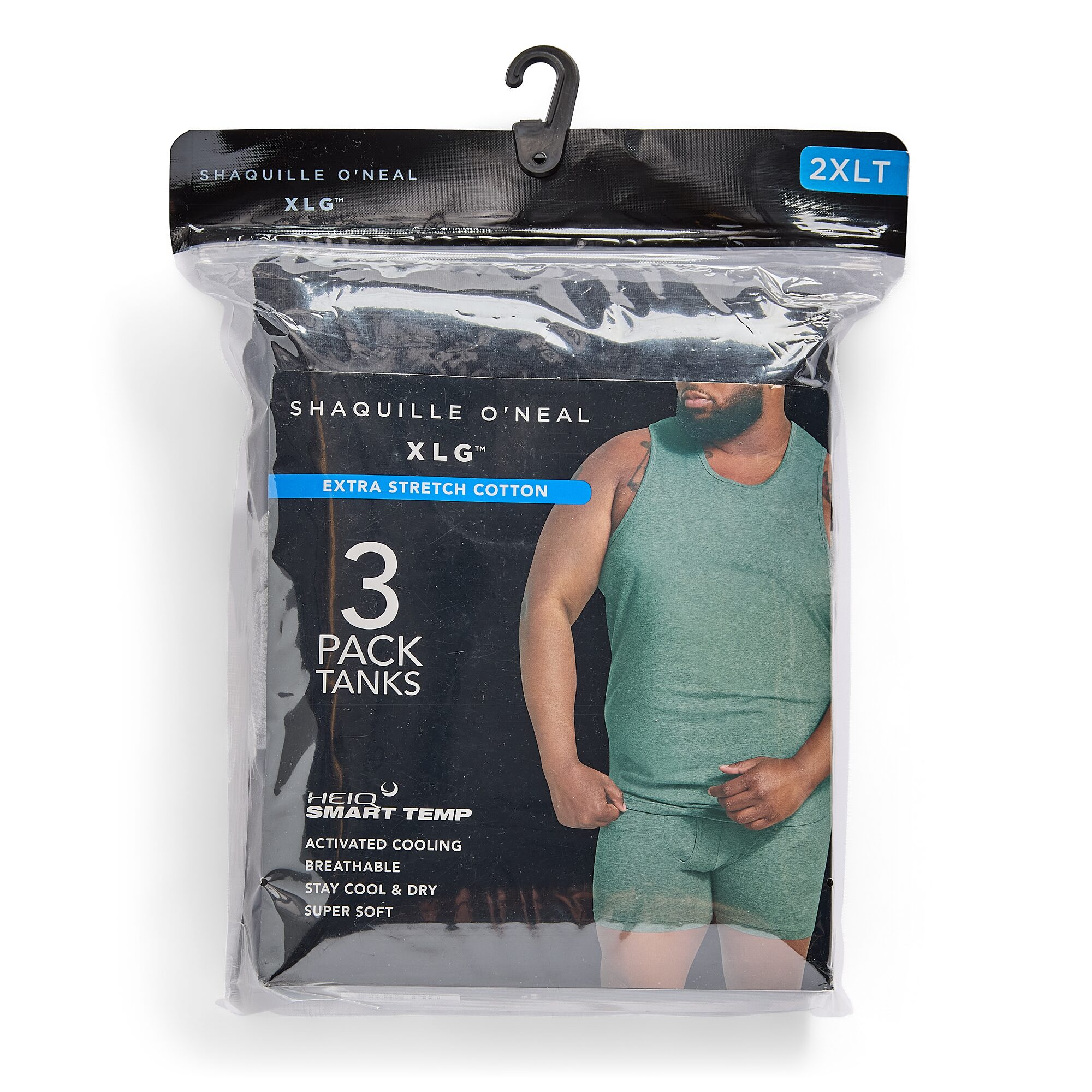 Shaquille O'Neal XLG™ Activated Cooling Mens Crew Neck Sleeveless 3 Pack Big and Tall Tank
