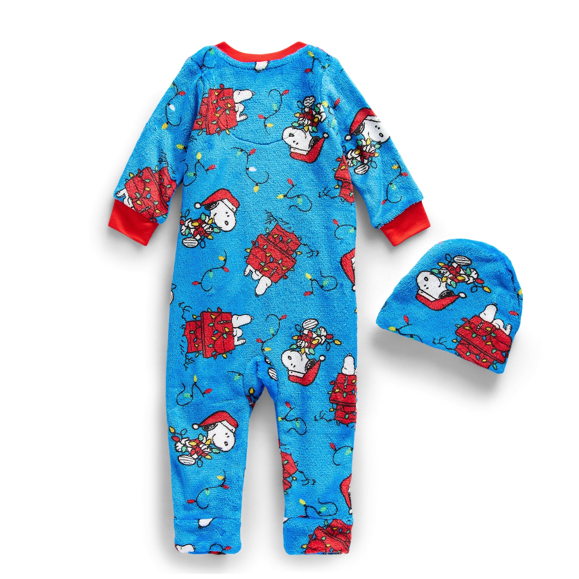 Unisex Peanuts Crew Neck Long Sleeve Pajama Set