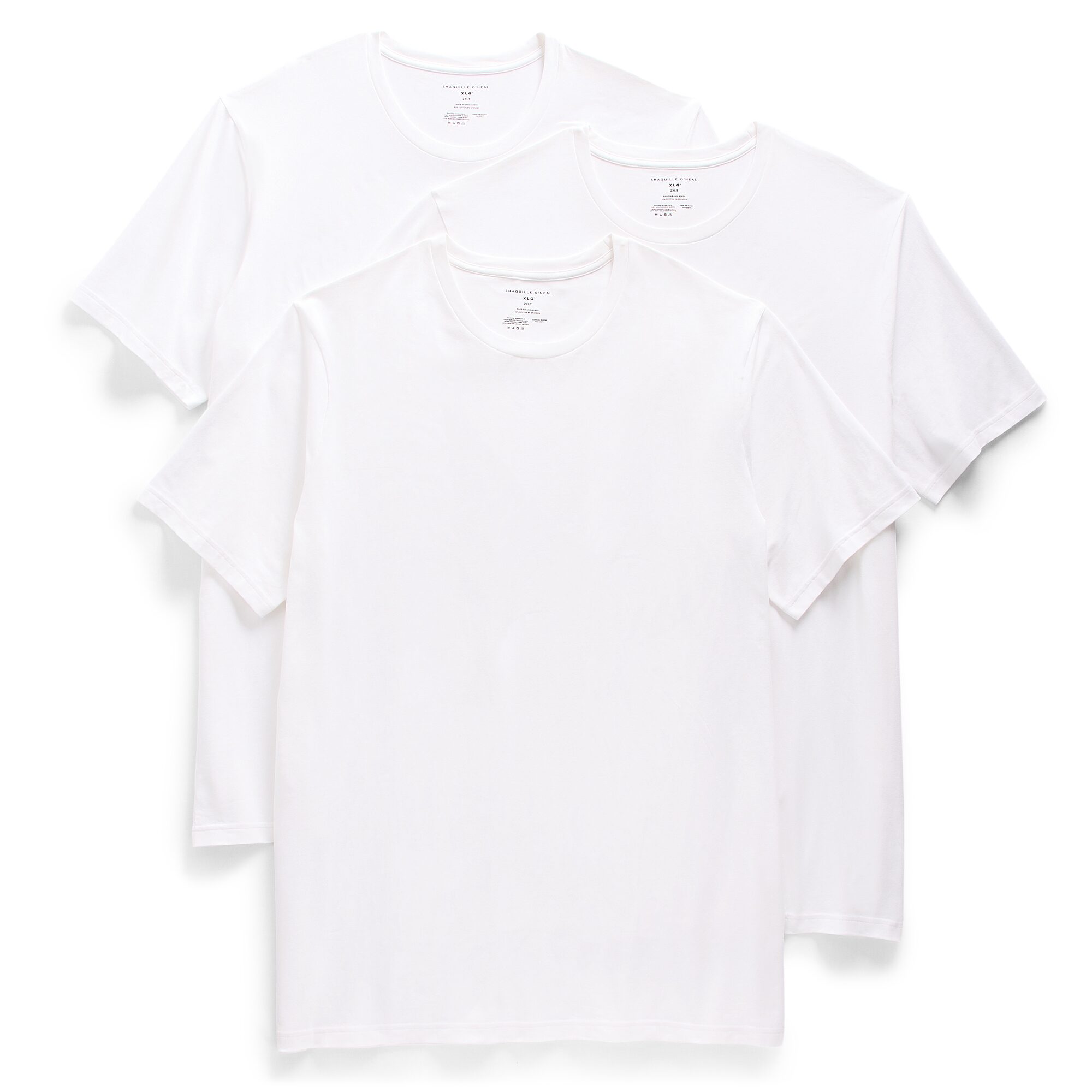 Shaquille O'Neal XLG™ Activated Cooling Mens 3 Pack Short Sleeve Crew Neck T-Shirt Big and Tall
