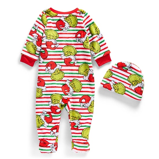 Unisex Dr. Seuss Grinch Long Sleeve Matching Family Pajama Set