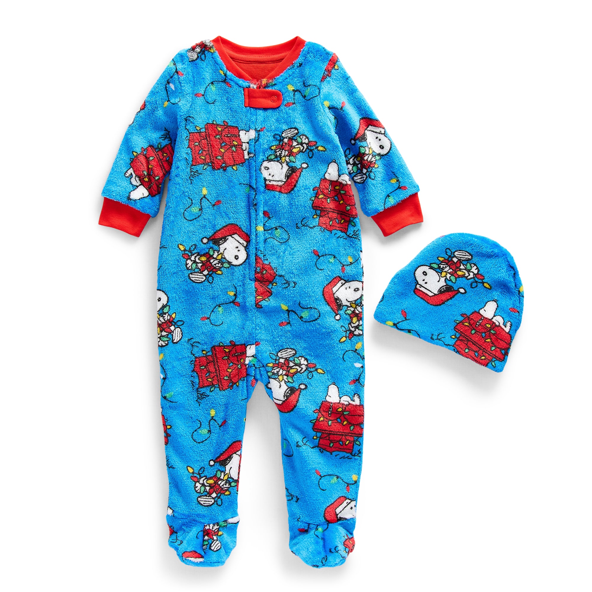 Unisex Peanuts Crew Neck Long Sleeve Pajama Set