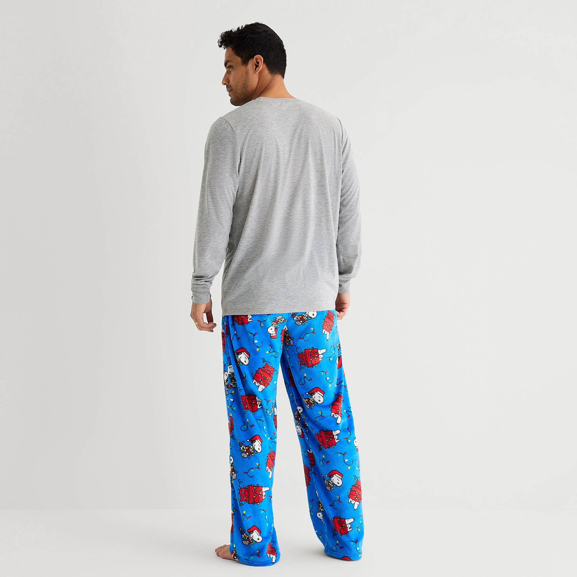 Mens Peanuts Long Sleeve 2-pc. Pajama Set