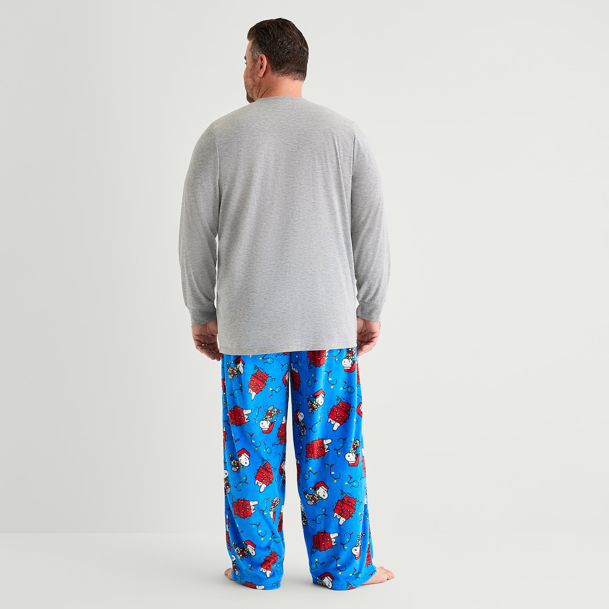 Mens Peanuts Long Sleeve 2-pc. Pajama Set