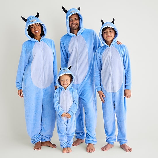 North Pole Trading Co. Fleece Long Sleeve Hooded One Piece Pajama