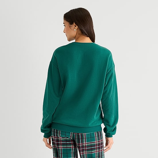North Pole Trading Co. Unisex Adult Fleece Crew Neck Long Sleeve Matching Family Pajama Top