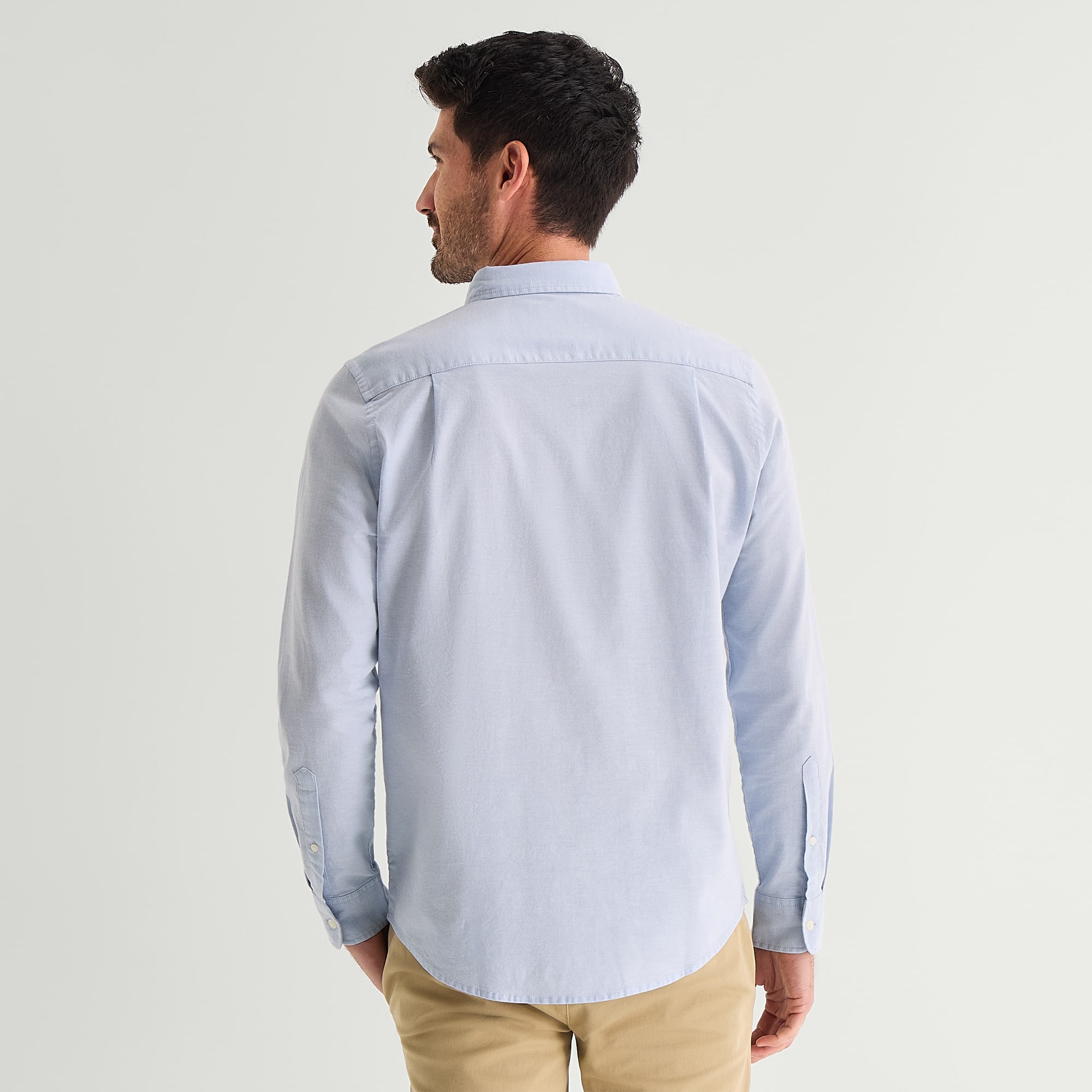 St. John's Bay Washed Oxford Mens Long Sleeve Classic Fit Button-Down Shirt