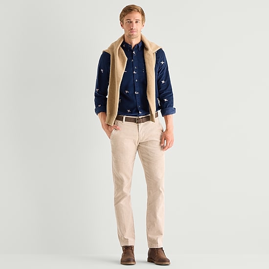 St. John's Bay Corduroy Mens Long Sleeve Classic Fit Button-Down Shirt