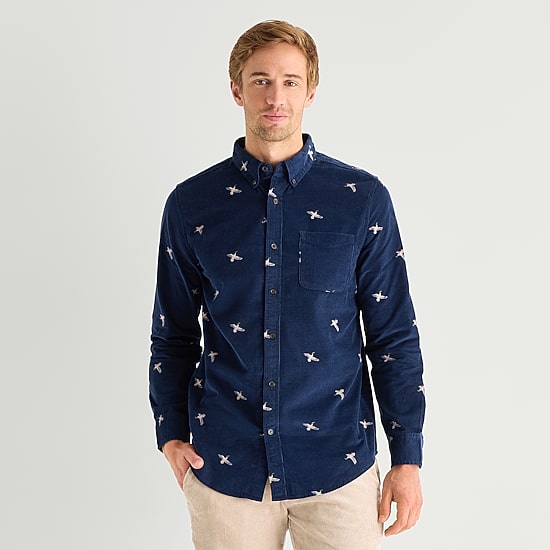St. John's Bay Corduroy Mens Long Sleeve Classic Fit Button-Down Shirt