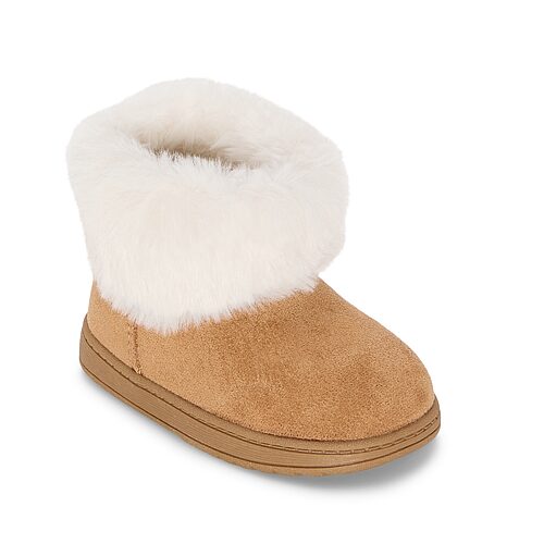 Thereabouts Babies' Toddler Girls Lil Kaylee Faux Fur Lined Flat Heel Winter Boots In Brown