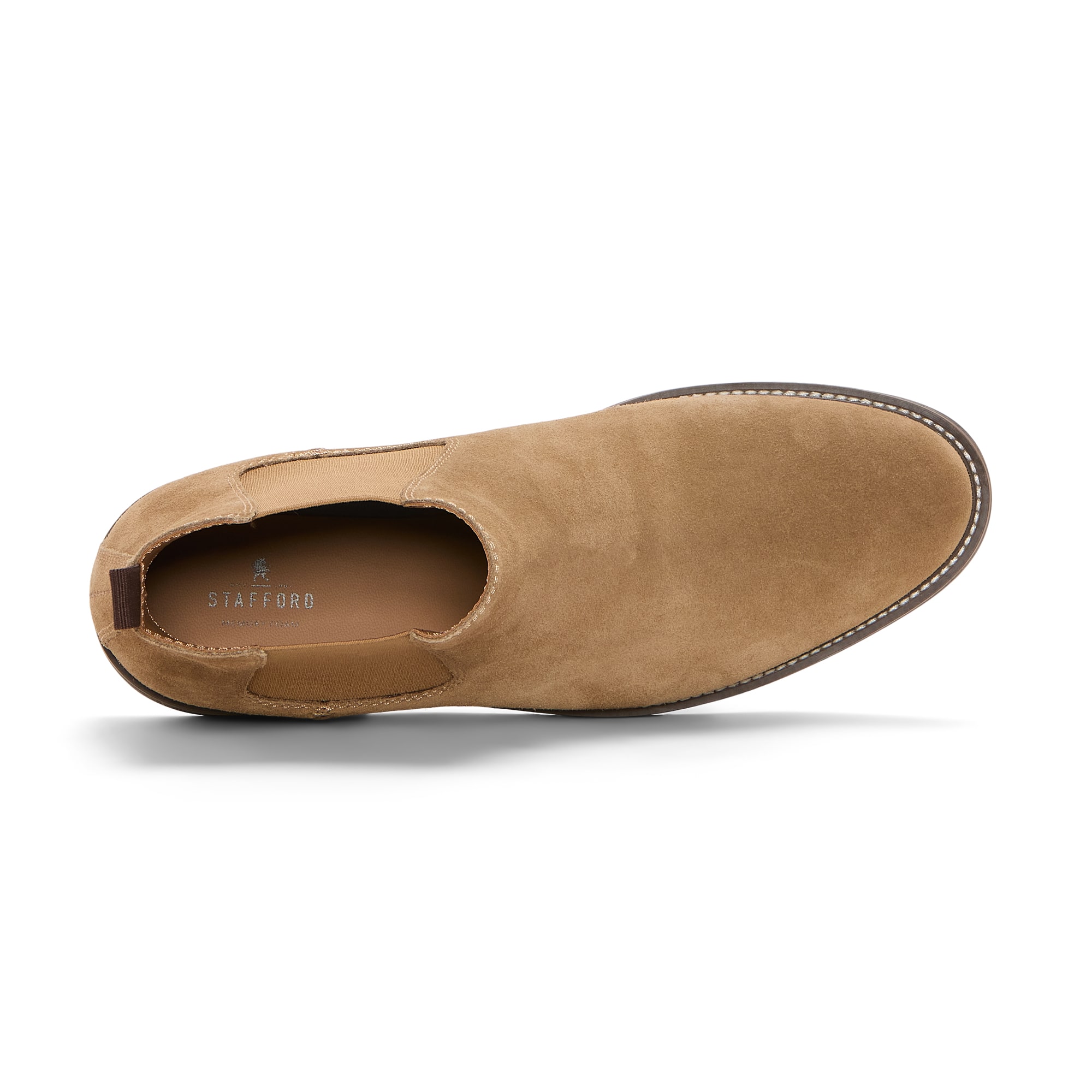Stafford Mens Bari Genuine Suede Flat Heel Chelsea Boots