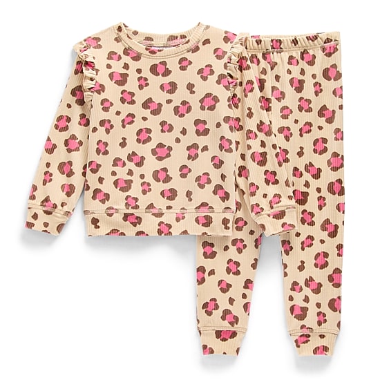 Jaclyn Toddler Girls Crew Neck Long Sleeve 2-pc. Pajama Set