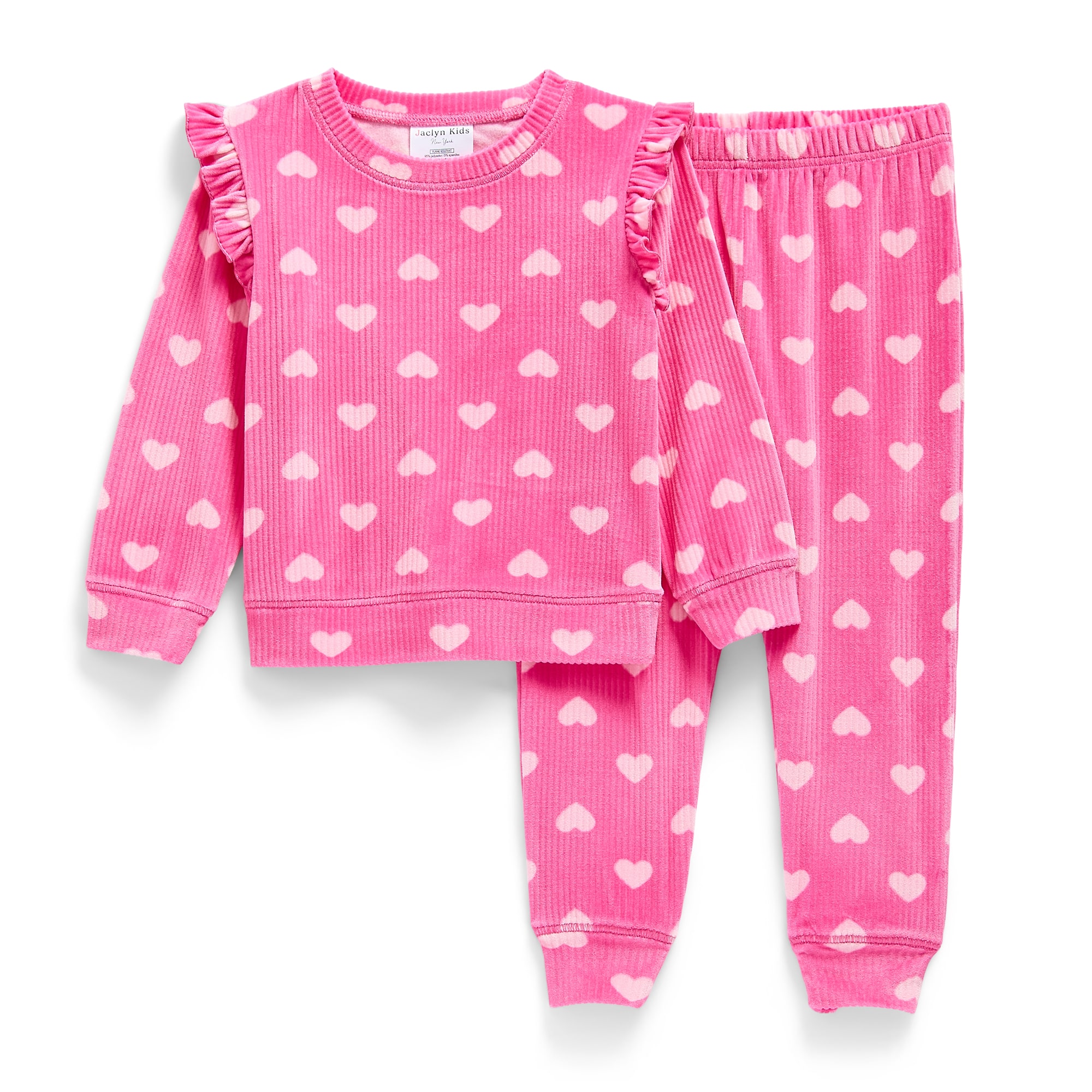 Jaclyn Na Girls Crew Neck Long Sleeve 2-pc. Pajama Set