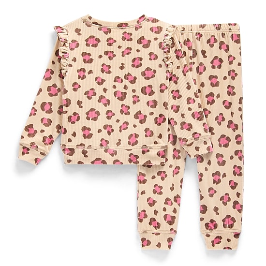 Jaclyn Toddler Girls Crew Neck Long Sleeve 2-pc. Pajama Set