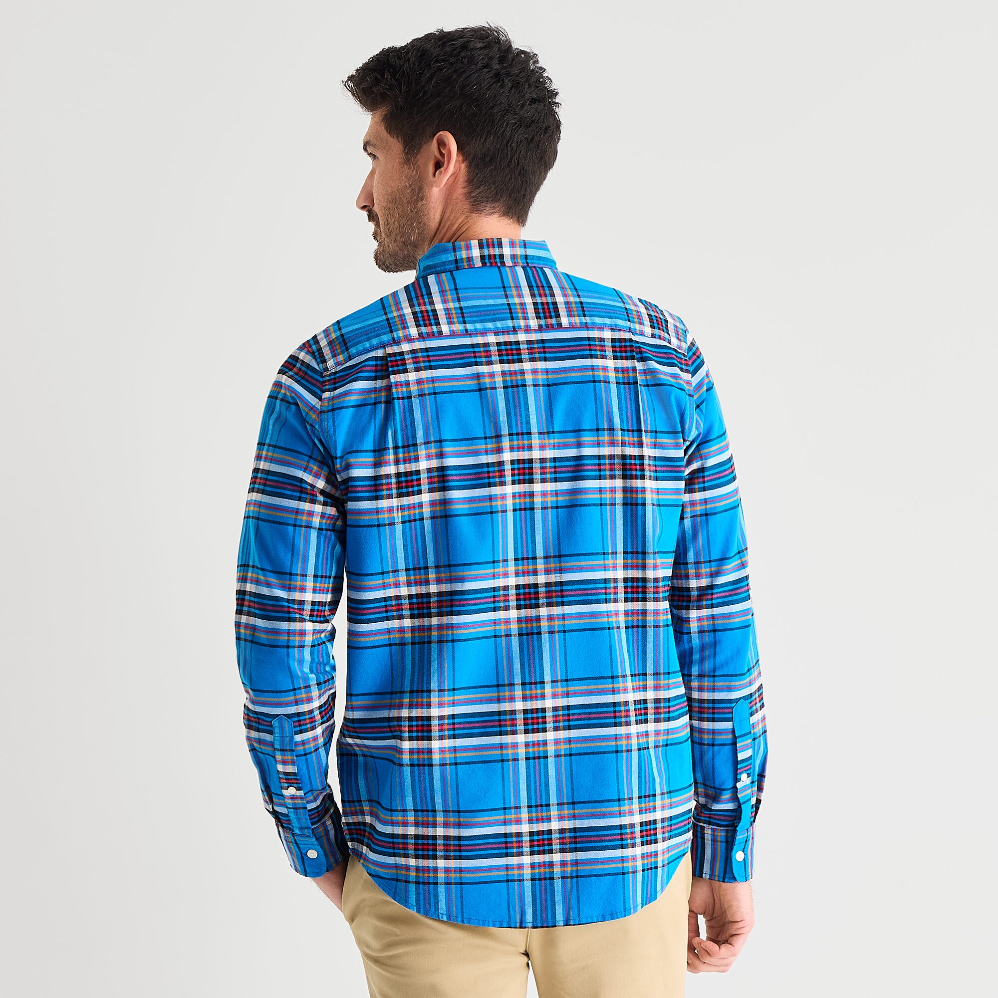 St. John's Bay Washed Oxford Mens Long Sleeve Classic Fit Button-Down Shirt