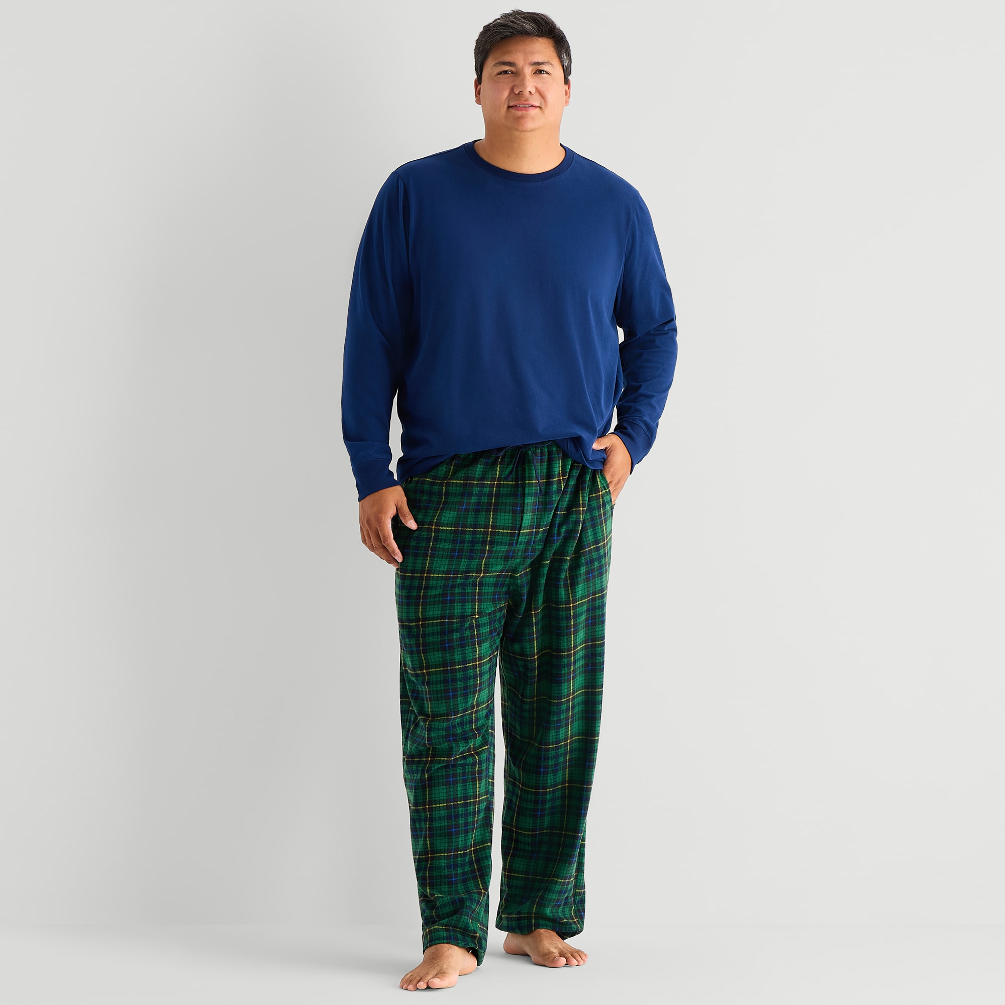 St. John's Bay Mens Big and Tall Microfleece Pajama Pants