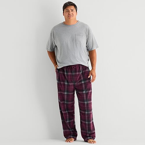 St. John's Bay Mens Big And Tall Microfleece Pajama Pants In Purple