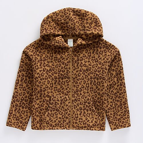 Thereabouts Little & Big Kid Girls Long Sleeve Zipper Hoodie In Brown