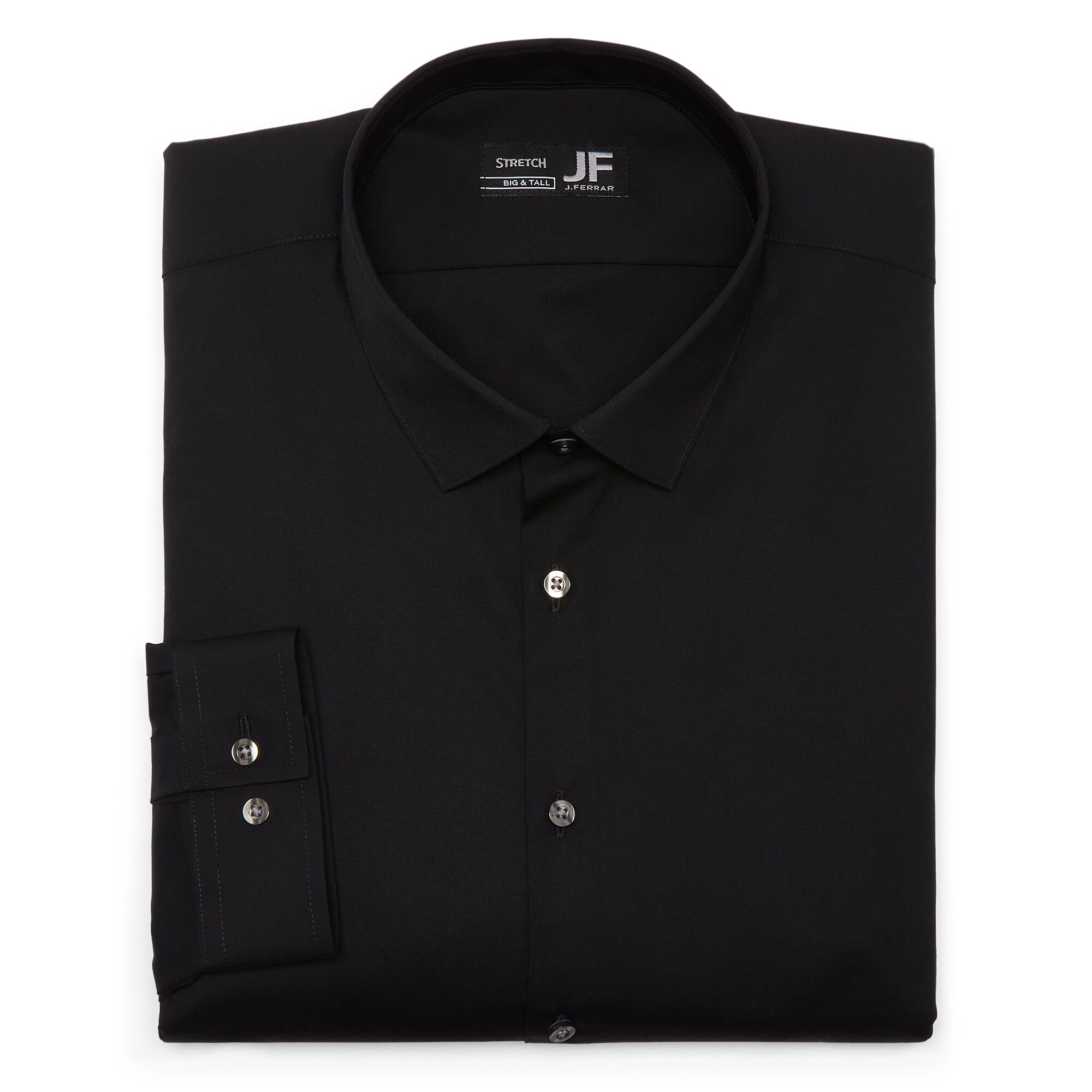 J. Ferrar Ultra Comfort Big & Tall Mens Regular Fit Stretch Fabric Wrinkle Free Long Sleeve Dress Shirt