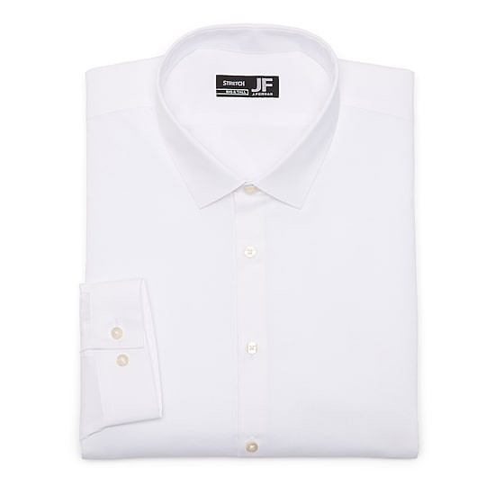 J. Ferrar Ultra Comfort Big & Tall Mens Regular Fit Stretch Fabric Wrinkle Free Long Sleeve Dress Shirt
