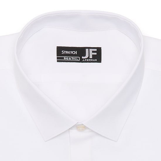 J. Ferrar Ultra Comfort Big & Tall Mens Regular Fit Stretch Fabric Wrinkle Free Long Sleeve Dress Shirt