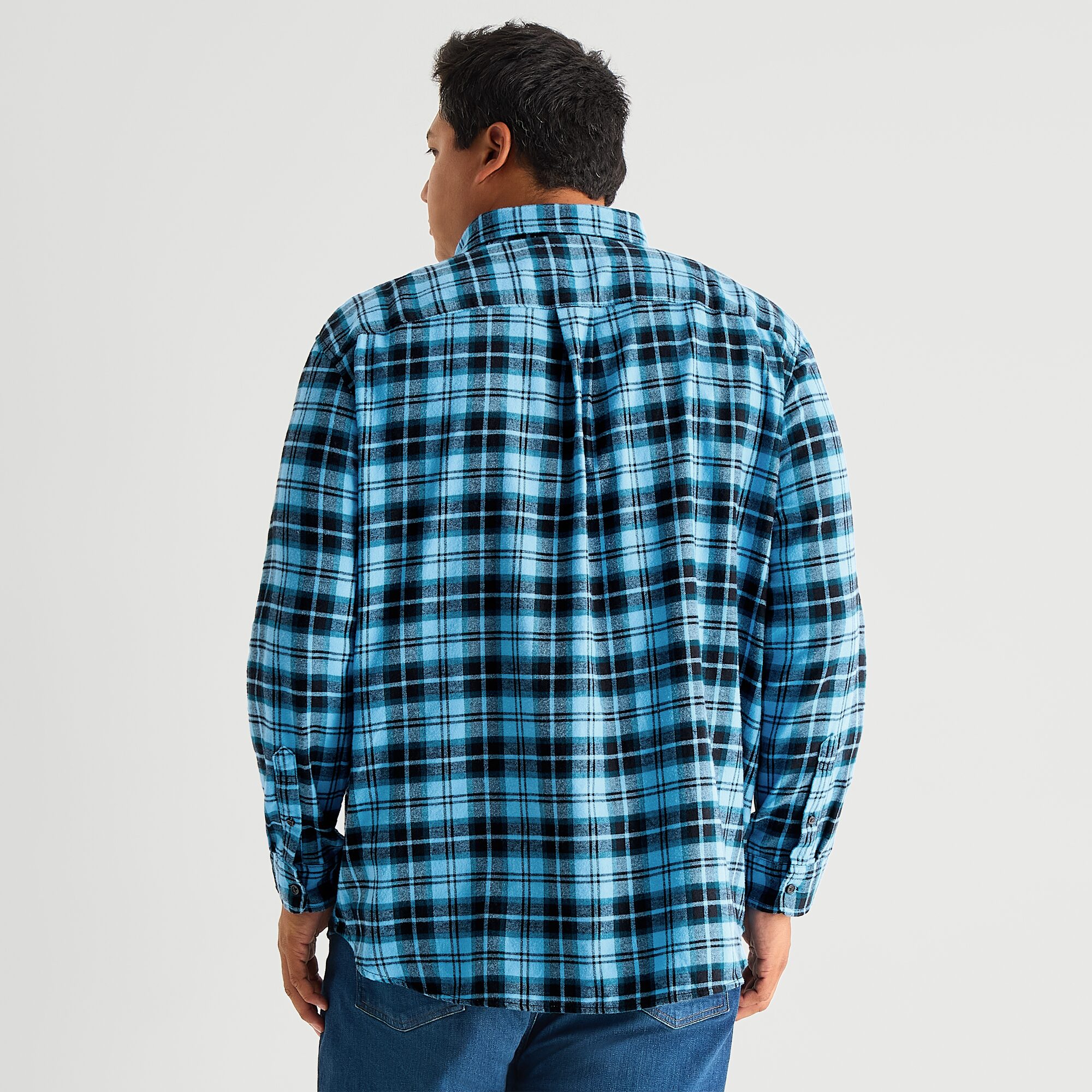 St. John's Bay Mens Long Sleeve Classic Fit Big and Tall Flannel Shirt