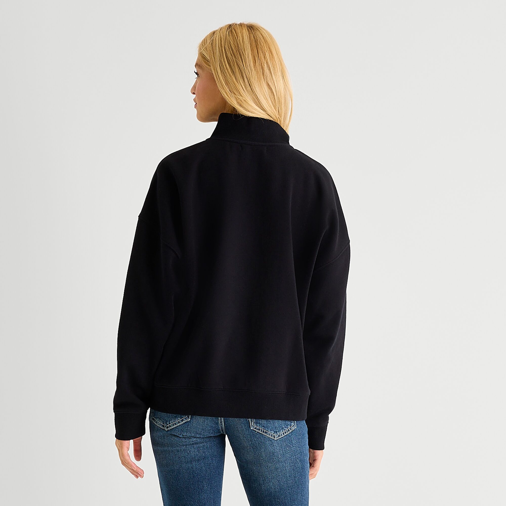 Arizona Womens Juniors Mock Neck Long Sleeve Sweatshirt
