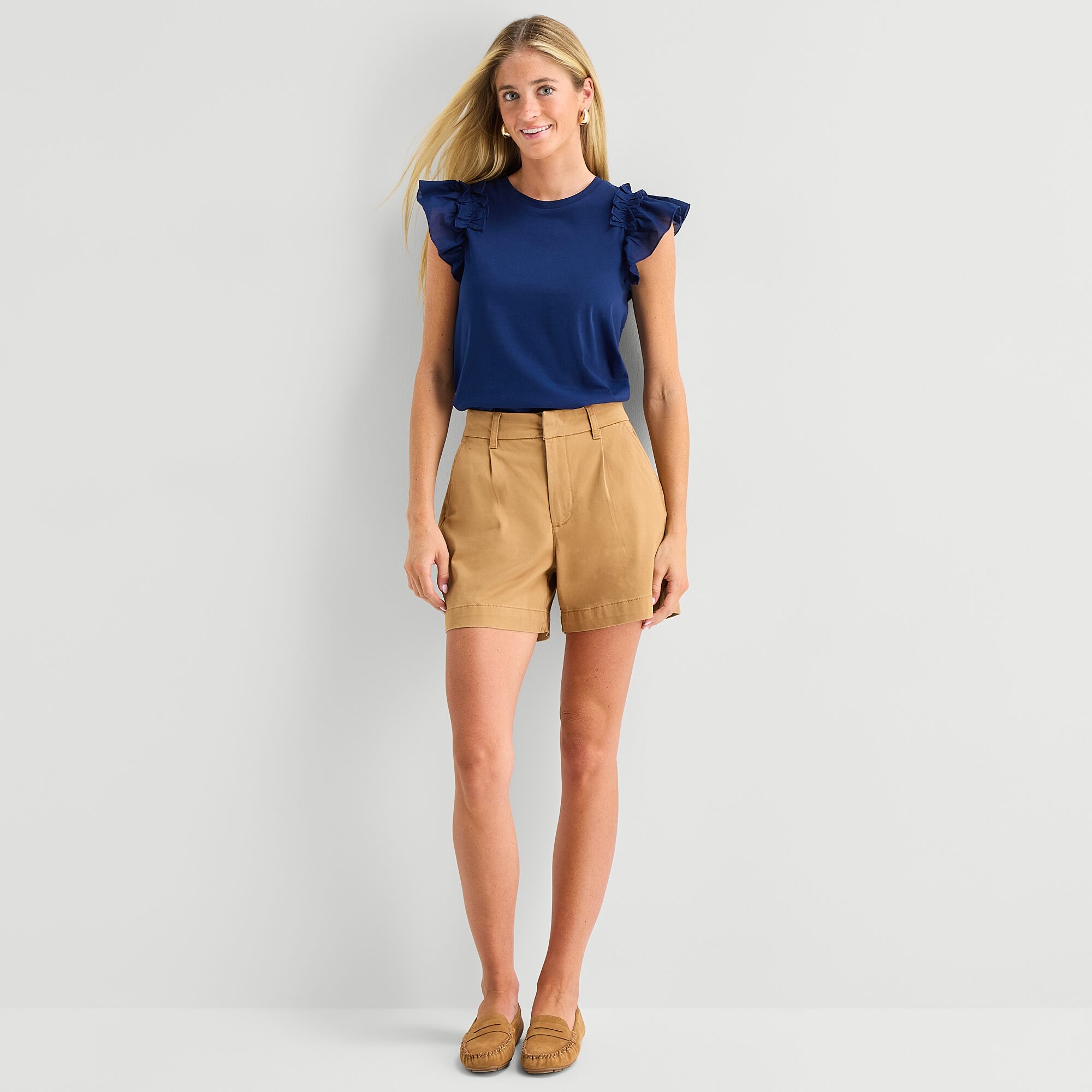 St. John's Bay Womens Crew Neck Short Sleeve T-Shirt