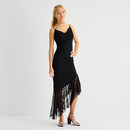 jcpenney black homecoming dress CLEARANCE - Dresses - Juniors Black Dress With Roses Size:08.5 black hoco dress Jewels