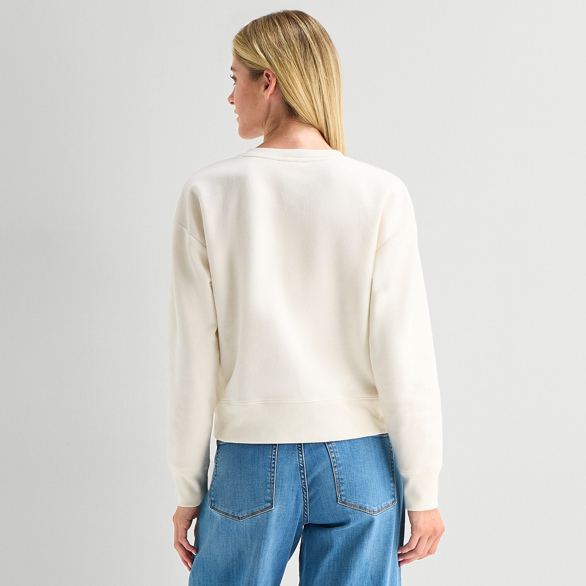 St. John's Bay Womens Crew Neck Long Sleeve Sweatshirt