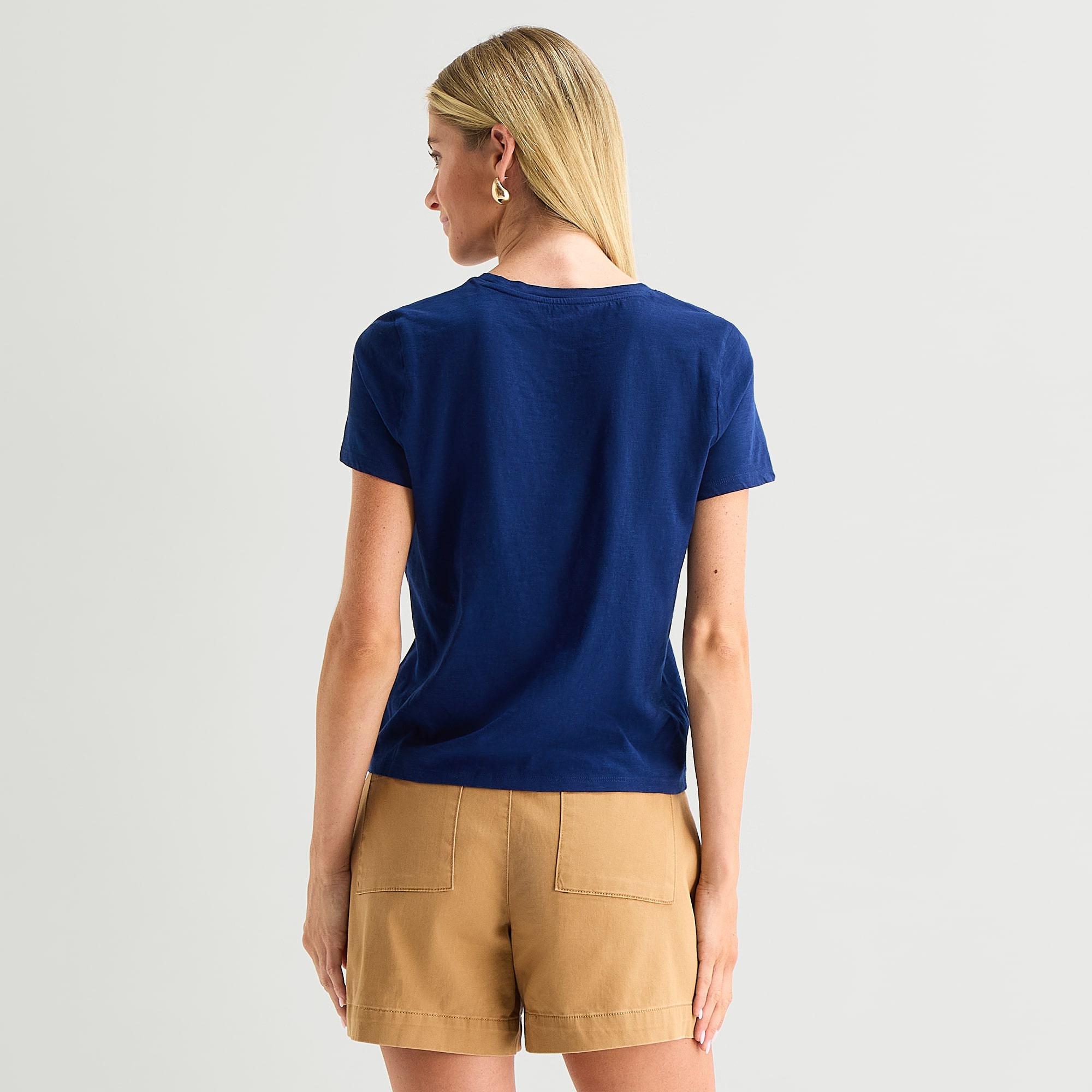 St. John's Bay Womens Crew Neck Short Sleeve T-Shirt