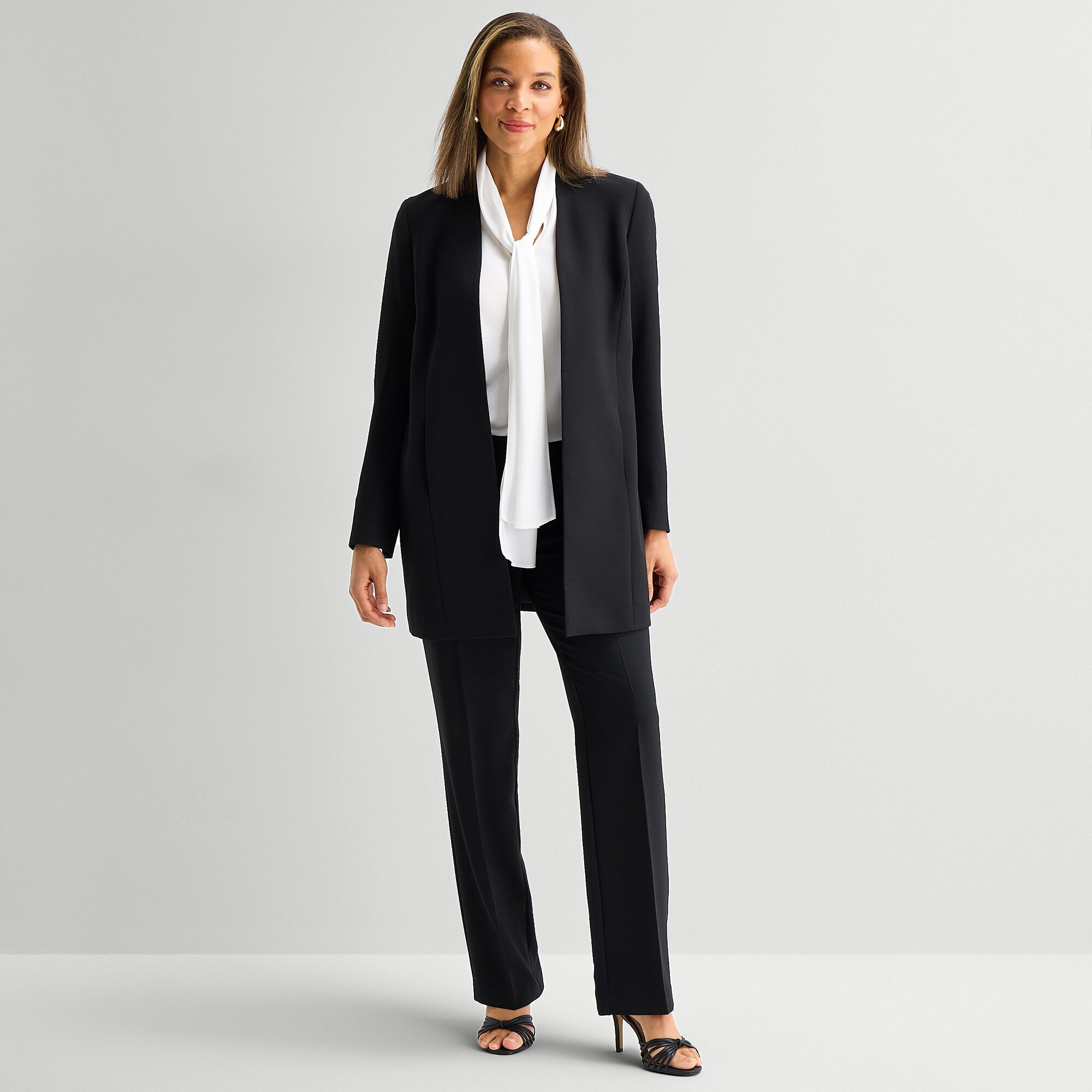 Black Label by Evan-Picone Womens Classic Fit Suit Jacket
