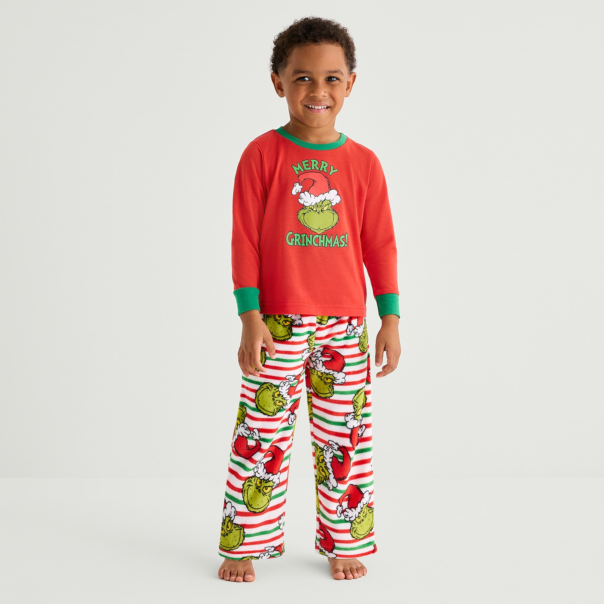 Unisex Dr. Seuss Grinch Long Sleeve 2-pc. Matching Family Pajama Set